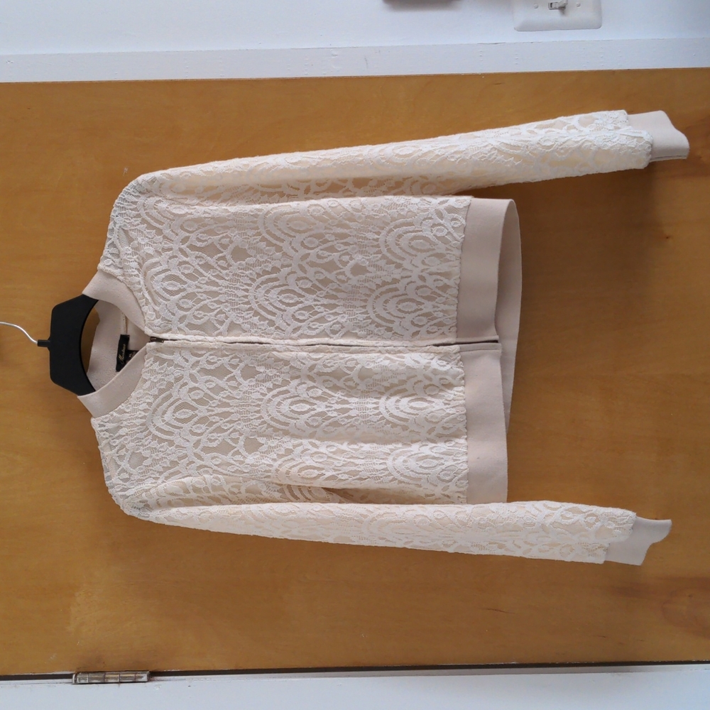 A lace summer crop jacket